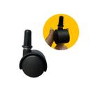 Rodinha 30mm Pra Moveis Duplo PP com Pino de Encaixe