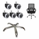 Rodinha e Base Estrela Conjunto de Cadeira Escritorio Giratoria Home Office Leitura Trabalho Estudo Casa Sala Resistente