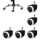 Rodinha Giratoria de Cadeira Para Escritorio Kit 5 Uni Resistente Enroscar Home Office Casa Trabalho Estudo Quarto