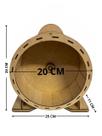 Rodinha Hamster 20cm com Rolamento Silenciosa e já Montada Modelo Marrom