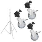 Rodinhas de Borracha Para Tripé Iluminação Greika 22mm Rodinhas de Borracha Para Tripé Iluminação Greika 22mm
