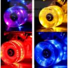 Rodinhas P/ Skate De Led Sunset Com Rolamentos Completa