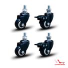 Rodinhas para movéis altura 7cm não risca o piso 150 kg KIT 4 peças