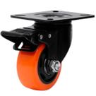 Rodízio 3” Giratório com Placa e Freio Colson Black GLPBF312BPE 70kg