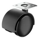 Rodízio 50mm nylon com chapa giratório p/ cadeiras e moveis