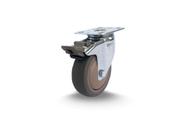 Rodízio anti risco Cap. 80kg Casterine, com freio,ideal para mesa, rack, 9,5cm altura