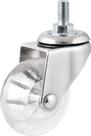 Rodízio Com Pino 1.3/8" Pu Transp Nove54 Rodízio Com Pino 1.3/8" Pu Transp Nove54