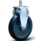 Rodízio fixo 5" PVC espiga - FLE.512.BP.FP