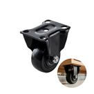 Rodizio Fixo Roda de 50mm Preto Com Rolamento Duplo Rodizio Fixo Roda de 50mm Preto Com Rolamento Duplo
