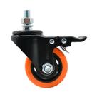 Rodizio Gir Pt 2 Espiga Freio Roda Pvc Lar Esfera 50kg - Co