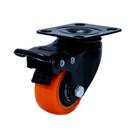 Rodizio Gir Pt 2 Placa Freio Roda Pvc Lar Esfera 50kg - Col