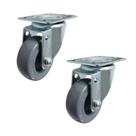 Rodízio Giratório 2” GLR 210 4” BP 45kg Cinza 100514 2un Rod-Car Unica