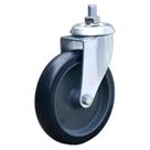 Rodízio giratório 4" borracha espiga - GLE.412.BP.FP