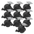 Rodízio Giratório Com Trava móveis Plástico Preto C/ Placa 30X45mm 30kg - 10 Uni Borrachas Londrina Rodízio Giratório Com Trava móveis Plástico Preto C/ Placa 30X45mm 30kg - 10 Uni Borrachas Londrina