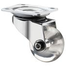 Rodizio Giratório em Gel Silicone Transparente 35mm Sem Trava