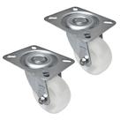 Rodízio Giratório Leve Aço Zincado Nylon GLR 312 N 150KG - 2 Unidades Borrachas Londrina