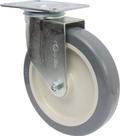 Rodizio Giratorio Placa 6pol. R612 Bp Pvc Anti Risco 85kg Por Roda