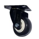 Rodizio giratório PU/ pvc 2 pol branco/preto (42647)