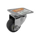 Rodízio giratório pvc cinza reforçado móveis 1.5/8" 40mm Rodízio giratório pvc cinza reforçado móveis 1.5/8" 40mm
