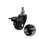 Rodizio Giratório Roda 40mm Com Rolamento E Freio Duplo Preto Rodizio Giratório Roda 40mm Com Rolamento E Freio Duplo Preto