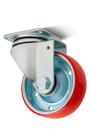 Rodízio Industrial Giratório PU 4 Polegadas Reforçado Carga 280kg Base Chapa Aço Borracha Poliuretano Rodízio Industrial Giratório PU 4 Polegadas Reforçado Carga 280kg Base Chapa Aço Borracha Poliuretano