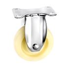 Rodízio Inox 3 pol. fixo Roda Nylon 150kg Rolamento Master Roll
