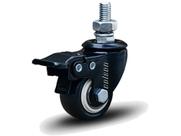Rodízio Linha Black Parafuso 3/8" 41mm 30kg Preto Com Freio - Colson - 6508