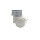 Rodizio Ou Rodinha Para Berço "u" 15 Mm Com Freio Branco Bigfer