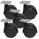 Rodízio para Cadeira de Escritório Mesa C/ Placa 38X38 Preto 40kg - 5 Uni Borrachas Londrina Rodízio para Cadeira de Escritório Mesa C/ Placa 38X38 Preto 40kg - 5 Uni Borrachas Londrina