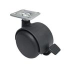 Rodízio para Cadeira de Escritório SQ90 HC 38X38 Preto Com Freio 40kg - 1 Uni Borrachas Londrina Rodízio para Cadeira de Escritório SQ90 HC 38X38 Preto Com Freio 40kg - 1 Uni Borrachas Londrina