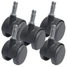 Rodízio para Cadeira de Escritório SQ90 HG Preto 40kg - 5 Unidades Borrachas Londrina