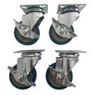 Rodizio para carrinhos e móveis roda poliuretano com freio kit glp 210 pu fp até 120 kgs Rodizio para carrinhos e móveis roda poliuretano com freio kit glp 210 pu fp até 120 kgs