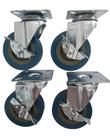 Rodizio para carrinhos e móveis roda poliuretano com freio kit glp 310 pu até 180 kgs Rodizio para carrinhos e móveis roda poliuretano com freio kit glp 310 pu até 180 kgs