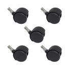 Rodízio para Mocho sem Bucha Pvc (Preto) Kit 5