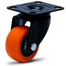 Rodízio Placa Linha 1.5/8" Black Amarelo 41mm Anti Risco Móveis 30kg - Colson - 6233
