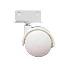 Rodizio Rb 50 Chapa U 25 Mm Para Berço Branco (Kit Com 4 Un)