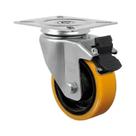Rodízio roda giratório freio 3" pu moldado gl 312 pn g 170kg
