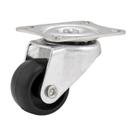 Rodízio roda giratório pvc preta 1 25mm 10kg leve