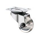 Rodizio Silicone (Gel) 35Mm Fix Chapa Plana 42 X 42 Sem Freio (Kit Com 10 Unidades)