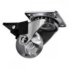 Rodizio Silicone Jomarca Base Giratoria Com Trava 35Mm