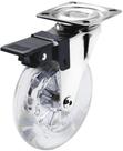 Rodízio Soprano Transparente Pratice 100mm com freio Rodízio Soprano Transparente Pratice 100mm com freio