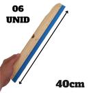 Rodo de Madeira 40cm Resistente Qualidade de Madeira 06 unid Rodo de Madeira 40cm Resistente Qualidade de Madeira 06 unid