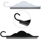 Rodo de pia de plastico com gancho preto / branco 20x4,5cm - SAZ COMERCIO