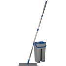 Rodo Flat Mop E Balde Lava E Seca Com 2 Refil Sem Esforço