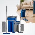 Rodo Flat Mop E Balde Lava E Seca Com 2 Refil Sortido