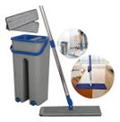 Rodo Flat Mop E Balde Lava E Seca Profissional C/ 2 Refis -Cinza Rodo Flat Mop E Balde Lava E Seca Profissional C/ 2 Refis -Cinza