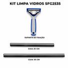 Rodo Limpa Vidros Bralimpia completo laminas de 25 e 35cm Rodo Limpa Vidros Bralimpia completo laminas de 25 e 35cm