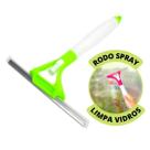Rodo Limpeza Vidros com Borrifador Spray Integrado Rodinho 2 em 1 para Janela Box Espelho Multiuso