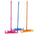 Rodo Mop Flat Inox Mágica Limpeza Multiuso Microfibra Cozinha Lavanderia Piso Inox Cabo Ajustável