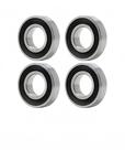 Rolamento DEEG R14-2RS 22,225 x 47,625 x 12,7 mm em aço cromado, pacote com 4